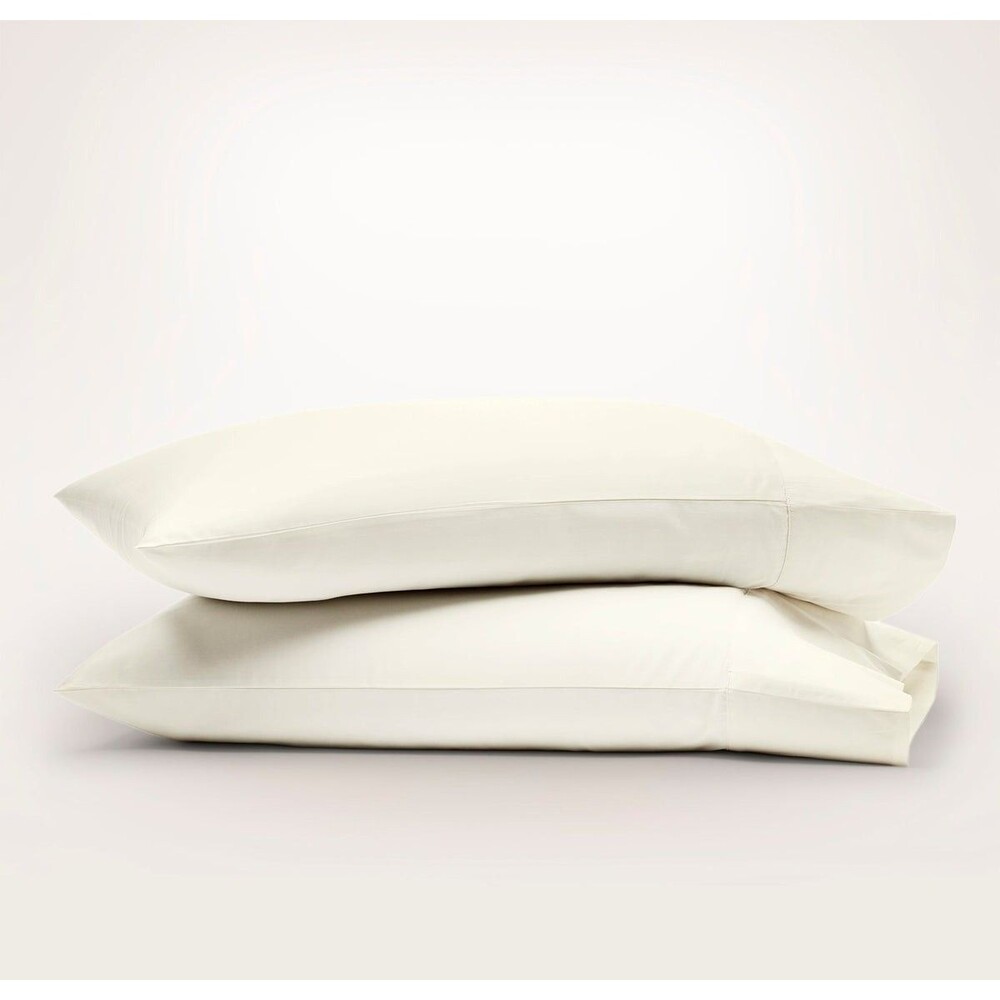 New BOLL & BRANCH Signature Hemmed 100% Cotton King Pillowcases Cream (2) $70